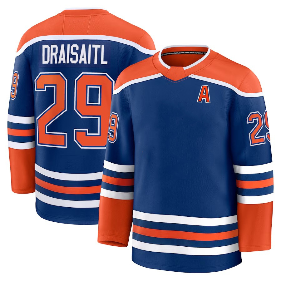 #97 Connors McDavids Edmonton Hockey Oilers Jersey #29 Leon Draisaitl Ryan Nugent-Hopkins Evan Bouchard Ekholm Zach Hyman Stuart Skinner Wayne Gretzky
