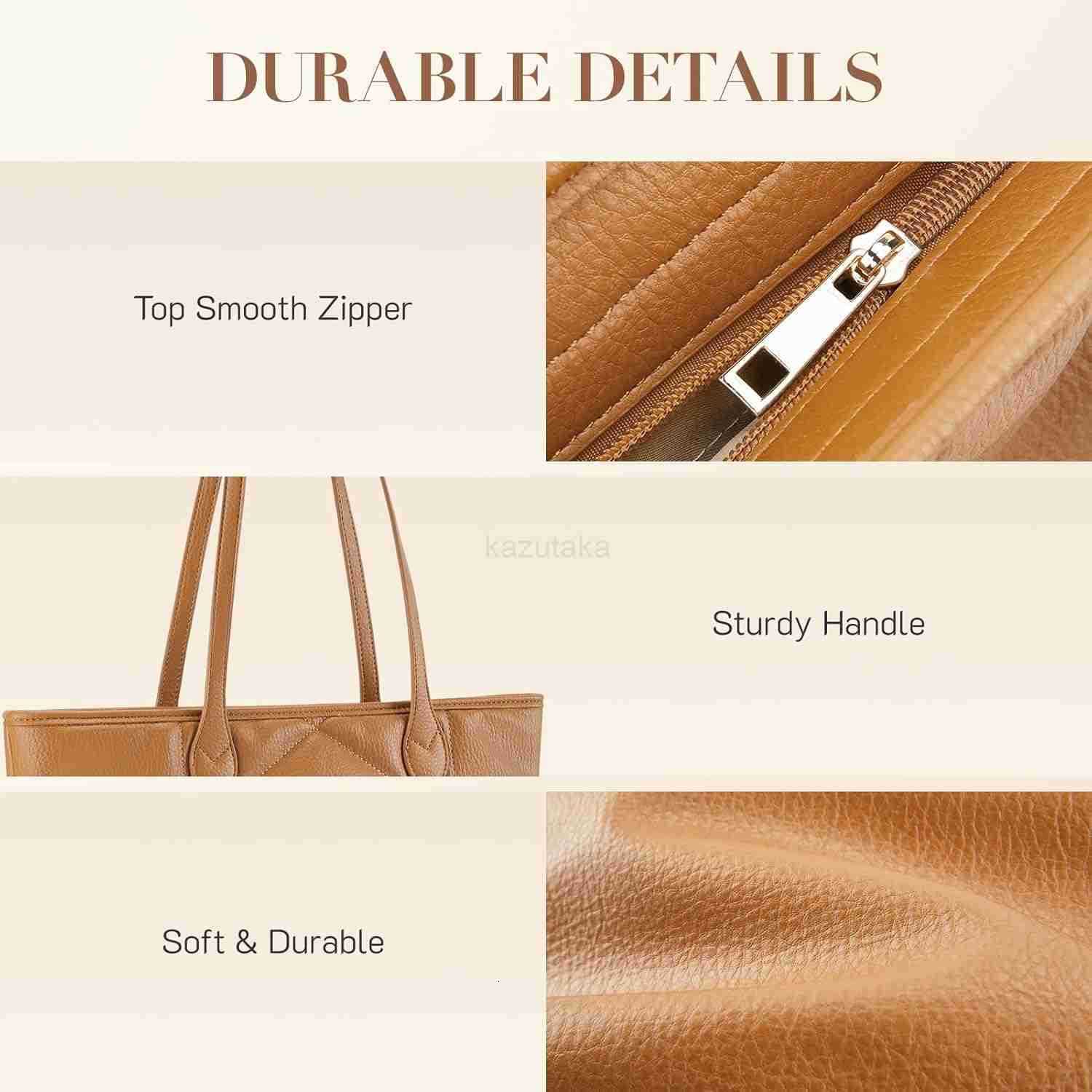 Missnine Quilted Tote Bags with Zipper Vegan Leather Purses and Handbags for Women Large Hobo Shoulder Bag Z250922