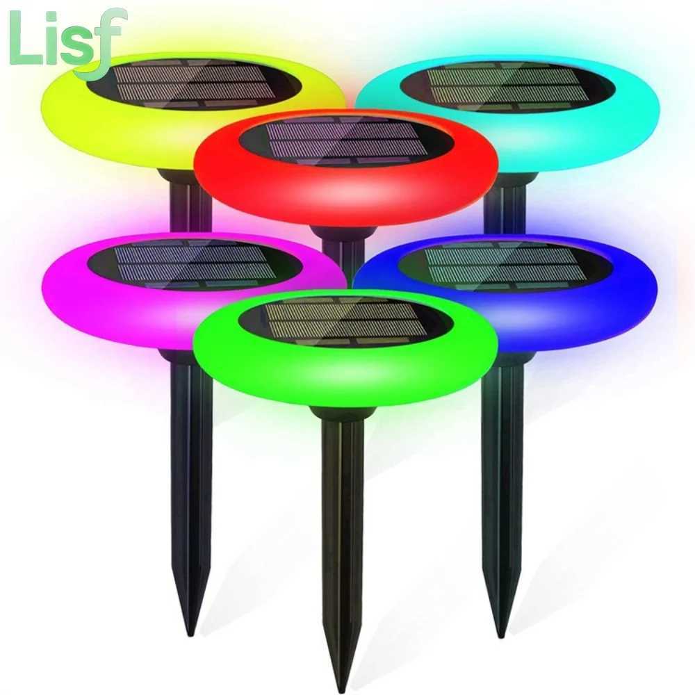Solar Ground Lights Outdoor LED Solar Garden Lights IP65 Waterproof Landscape Pathway Floor Under Spot Lamp Decoration Lighting C250922