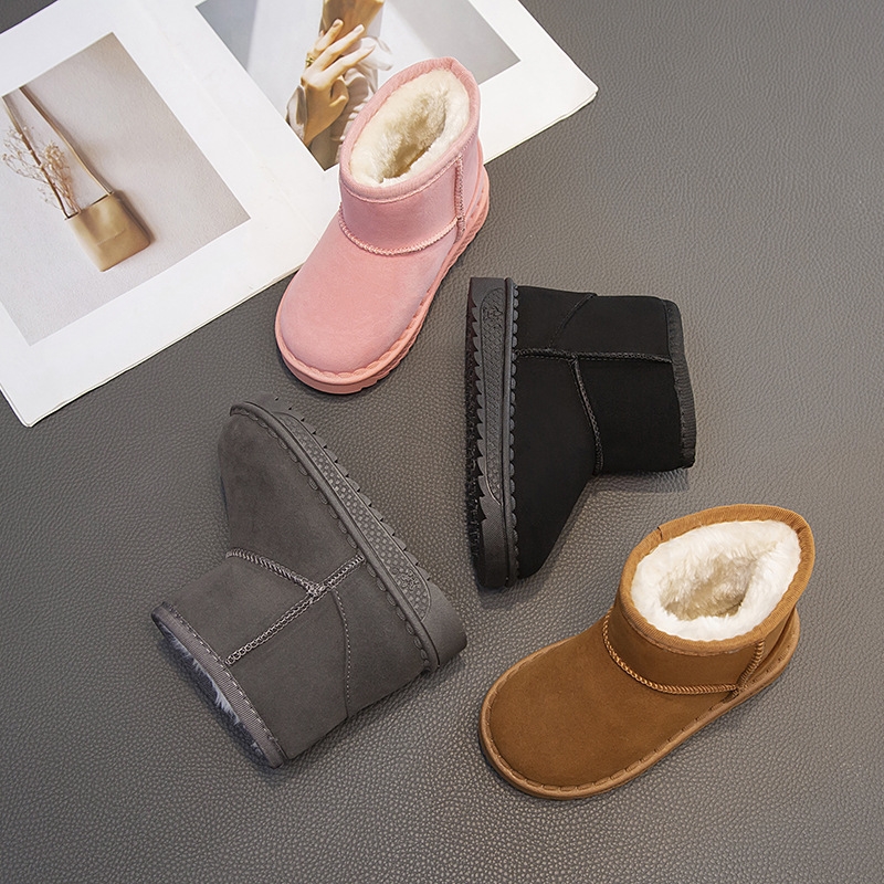 Designer Shoes Children's snow Boots 2025 Winter Style New Boys' and Girls' Cotton boots Warm Ankle Boots Fleece thickened Cotton shoes