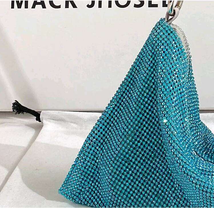 Designer Luxury Crystal Shiny Dia Armpit Glitter Women S Handbag Rhinestones Evening Wedding Party Clutch Purse Shoulder Bag