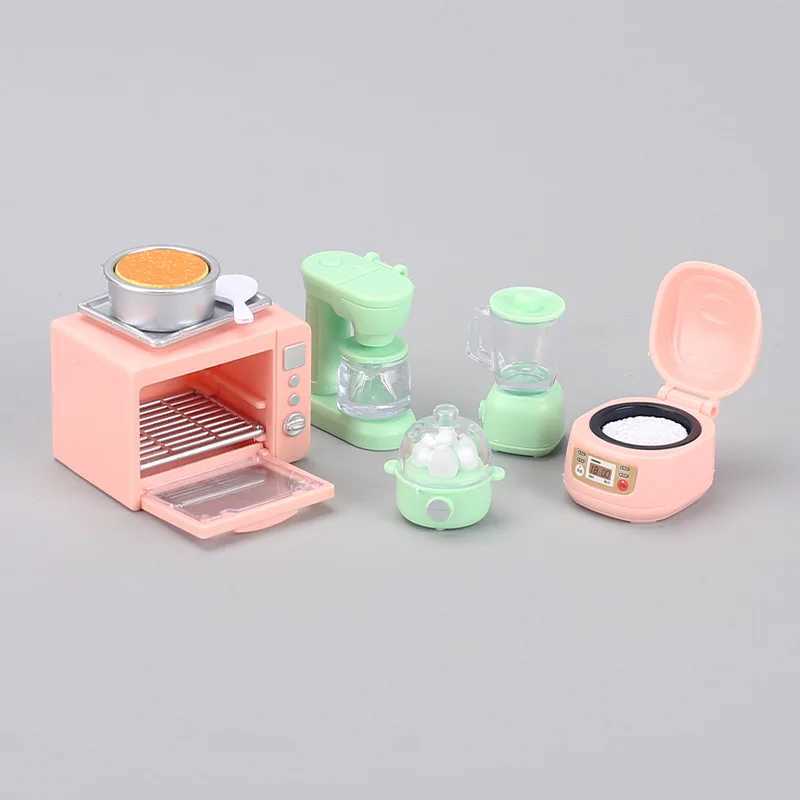 Kids Mini Play House Miniature Rice Cooker Oven Juicer Egg Steamer Small Model Childrens Doll House Accessories C250922