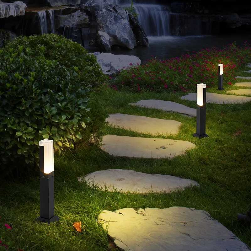 Aluminum Modern minimalist square garden villa park landscape lights LED lawn lights outdoor waterproof courtyard lights C250922