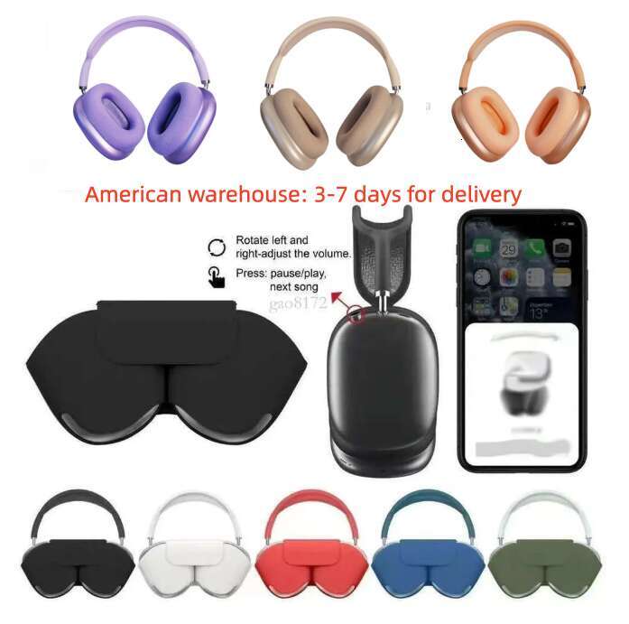 for Apple Headphones airpodspro max headphones Max Bluetooth Earphone Accessories Transparent TPU Silicone Waterproof Protective Case Airpodpro Maxs Cover 6c b6