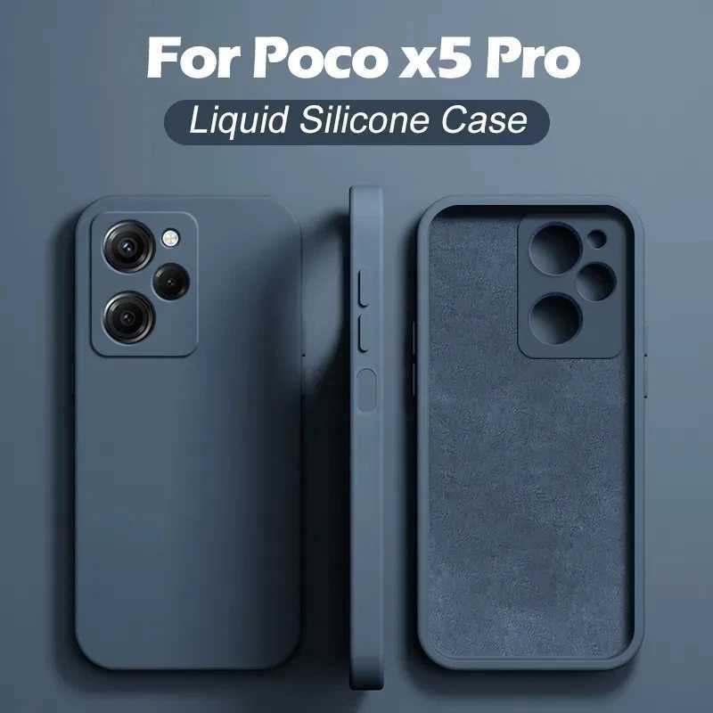 Liquid Silicone Case For Poco X5 Pocox5 Poco X5pro F5 Pro 5G Shockproof Cover For Poco X5 Pro Phone CaseXJ250922