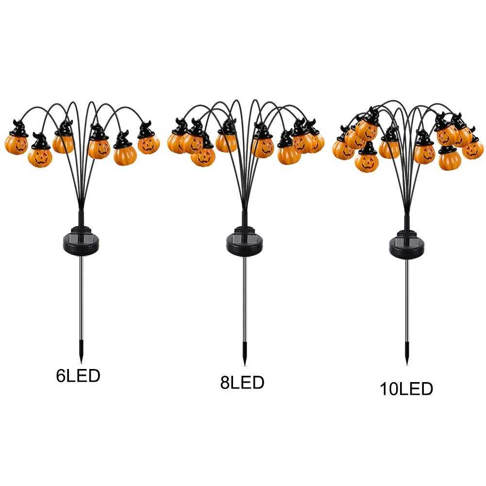 Halloween Solar Pumpkin Pathway Lamp Scary Solar Pathway Markers Lights Festival Theme Waterproof Outdoor Holiday Party Supplies C250922