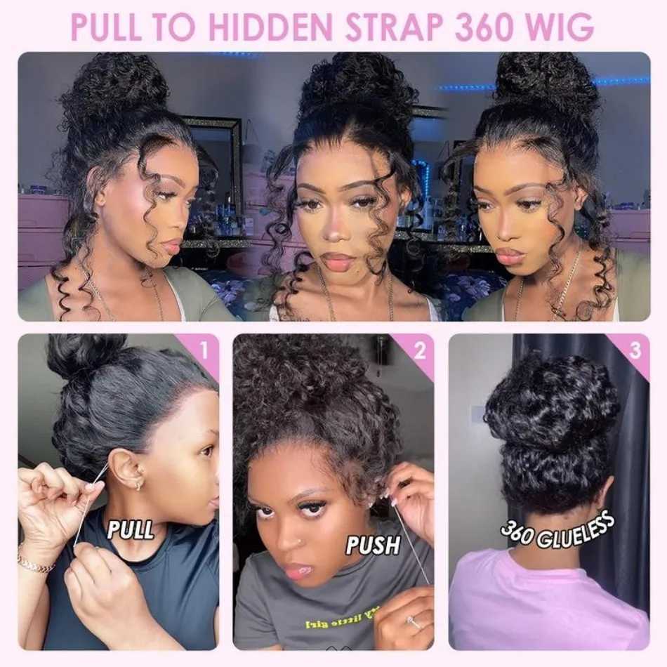 360 Full Lace Wig Human Hair Water Deep Wave Frontal Wig 13X4 Hd Lace Front Wigs Curly Wigs Brazilian Hair 30 40 Inch Preplucked C250922