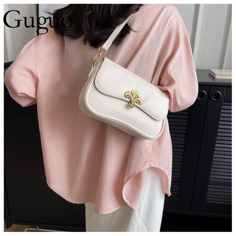 Guguo Designer Bag Fashion Women's Bag 2025 New Luxury Bag Style High-end Niche Design Shoulder Bag Trendy Versatile Personality Crossbody Bag