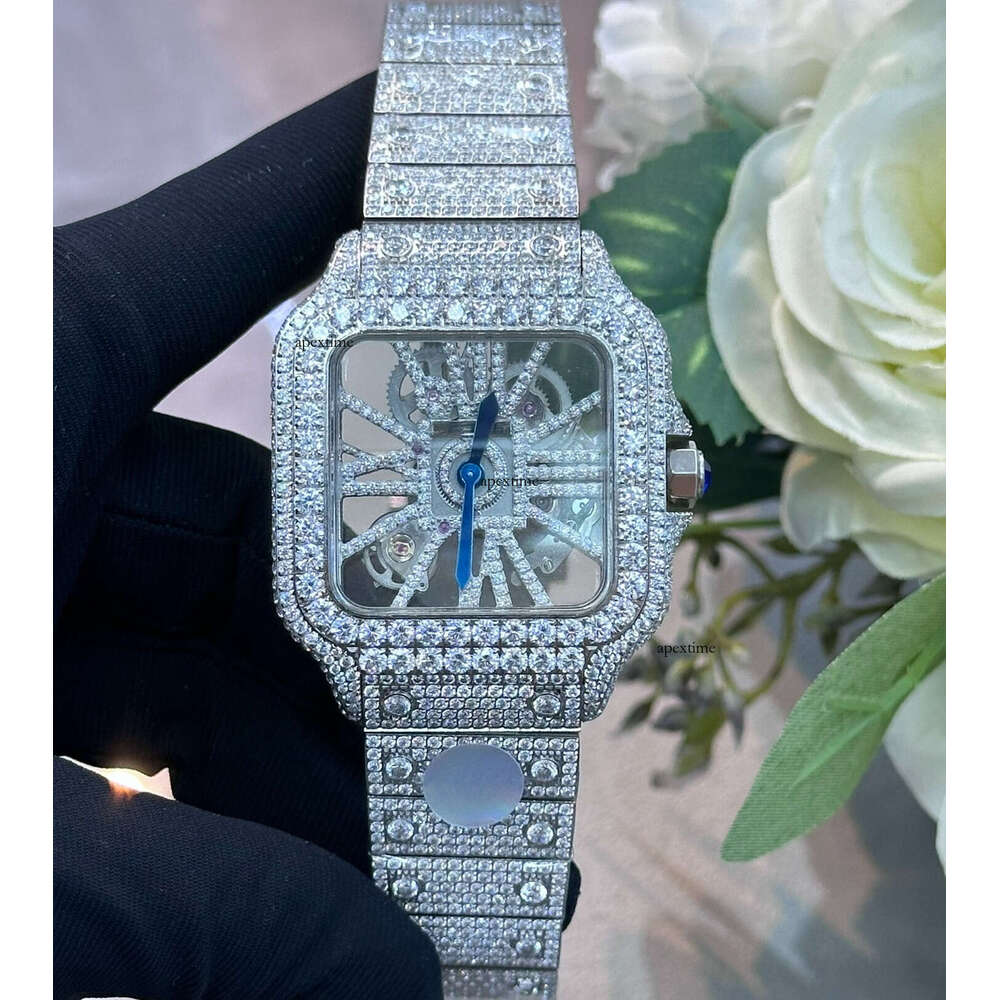 Moissanite Watch Men: Style Iced Out Wristwatch, Fashionable Hip Hop Jewelry for Men and Women