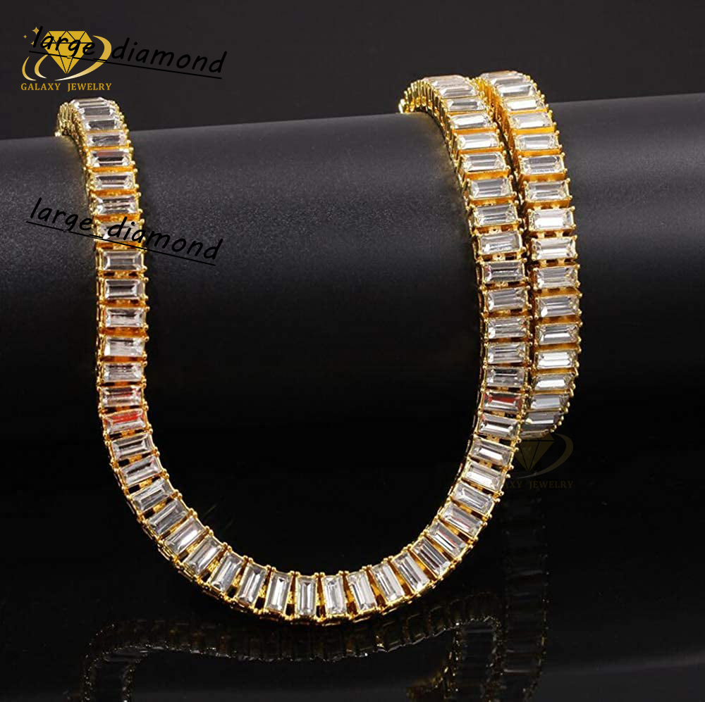 Wholesale Solitaire Baguette Pass Diamond Tester Iced Out Certified Moissanite Jewelry Tennis Chain Bracelet Necklace