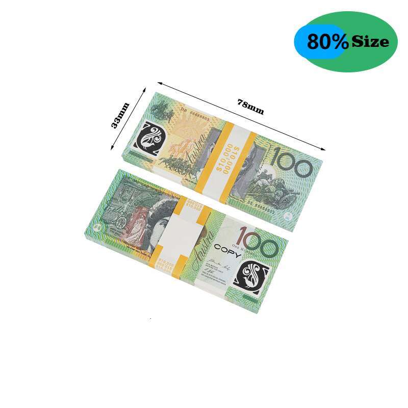 Australian Prop Money Fake Money Partys Supplies 20 50 100 Banknotes Fake Movie Money Play Collection Gifts Home Decoration Game Token Print Paper 80%
