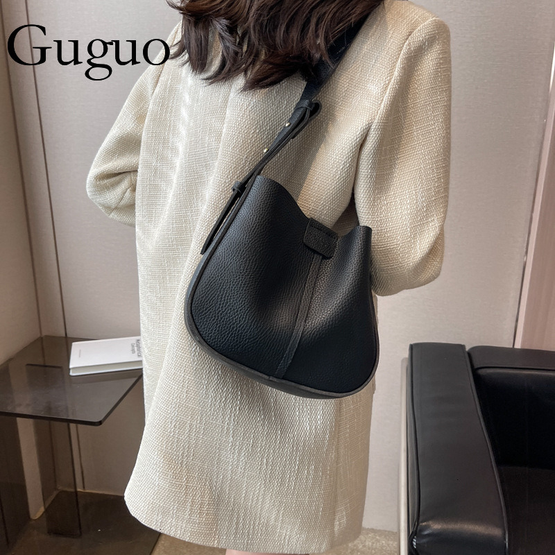Guguo Designer Bag Luxury Bag Versatile Small Bag For Women 2025 Spring Summer New Fashion Single Shoulder Crossbody Bag Retro Commuter Mother And Chi
