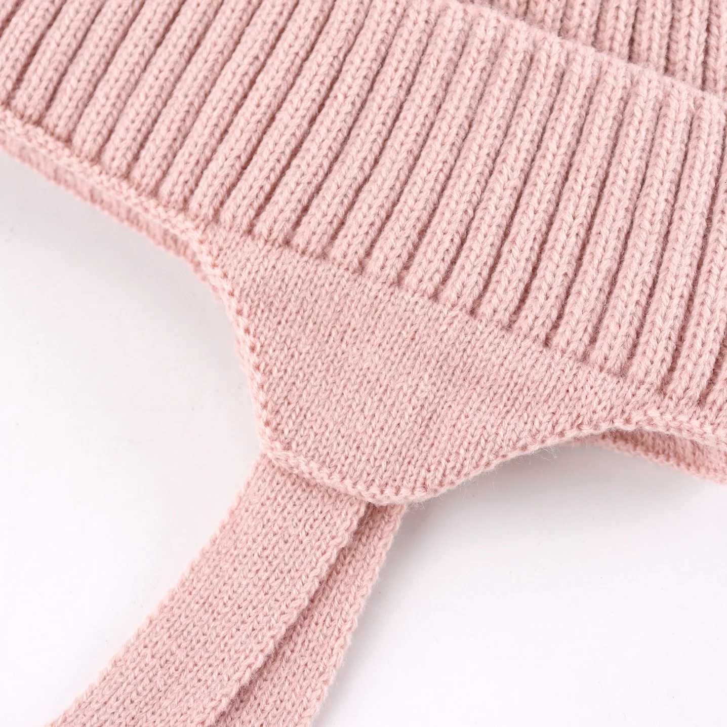 Baby Toddler Warm Earfl Beanie Kids Boys Girls Winter Fleece Li Knitted Hat Y250920