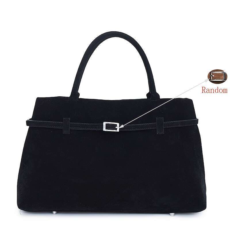 Perfect Lily Women's Vintage Synthetic Leather Tote - Large Capacity Brown Handbag, Magnetic Closure & Fixed Strap, Elegant Rectangular for Work 