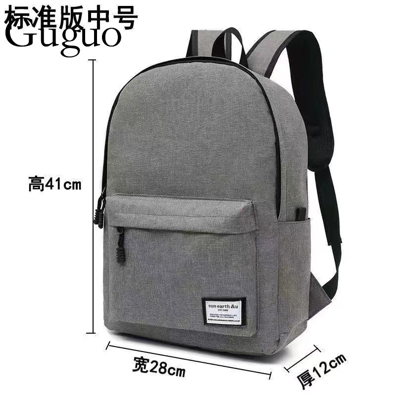 Guguo Designer Bag Cross-border Source Simple Backpack USB Charging Men's Laptop Bag Large Capacity Casual Business Luxury Bag Notebook Backpack