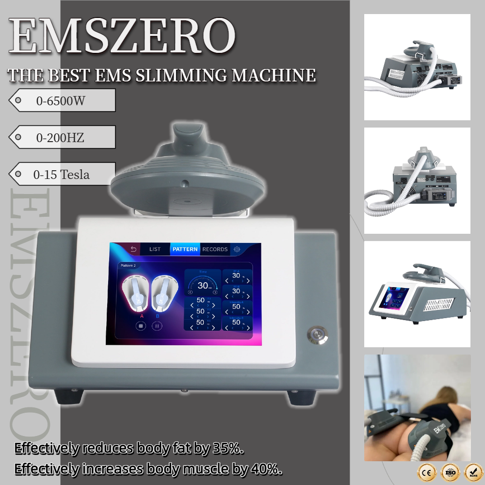 EMSzero Mini 1 Handles Hiemt Neo RF Slimming EMS Sculpt Machine Body Sculpting and Muscle Building Muscle Building Butt Lifting Machine 200HZ 6500W 15