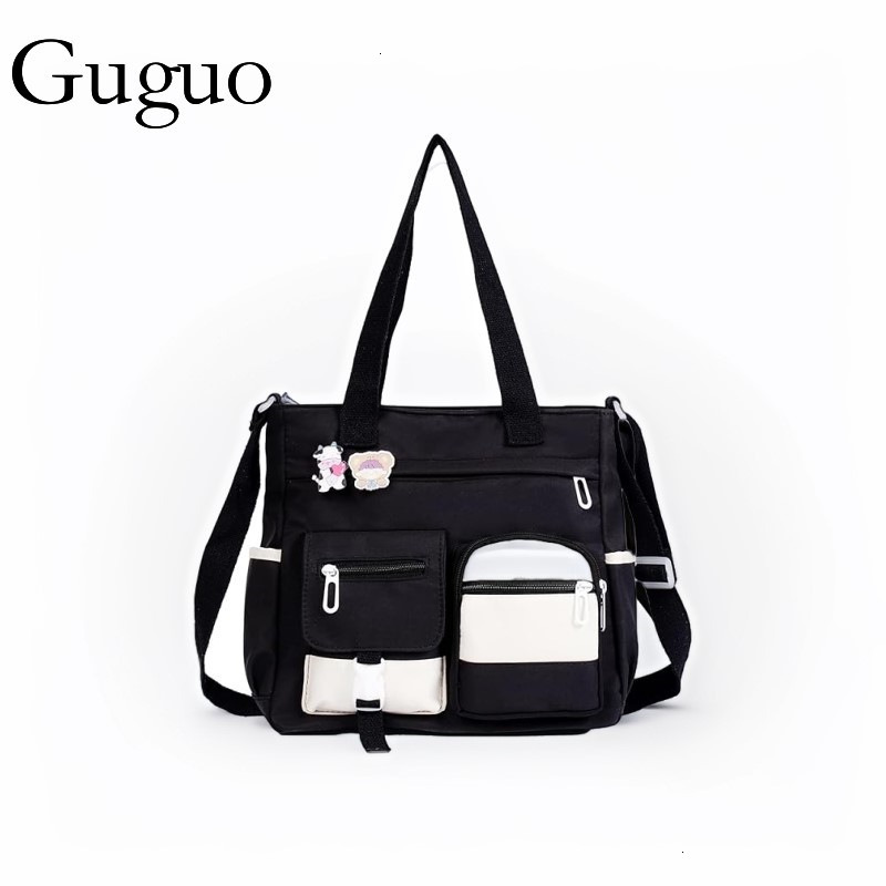 Guguo Designer Bag Large Capacity Canvas Bag Women, Crossbody, Luxury Bag Ins Style, Japanese Style, College Student, Shoulder Bag, Versatile, Artisti