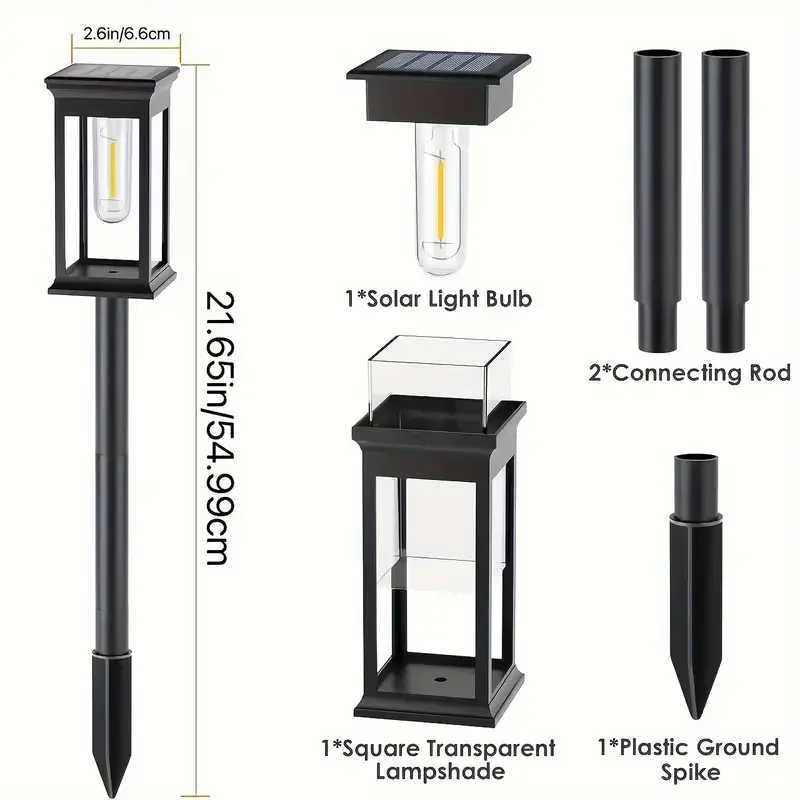 Solar Pathway Lights Solar Lights Outdoor Solar Powered Garden Lights for Walkway Yard Backyard Lawn Landscape Lighting Decor C250922