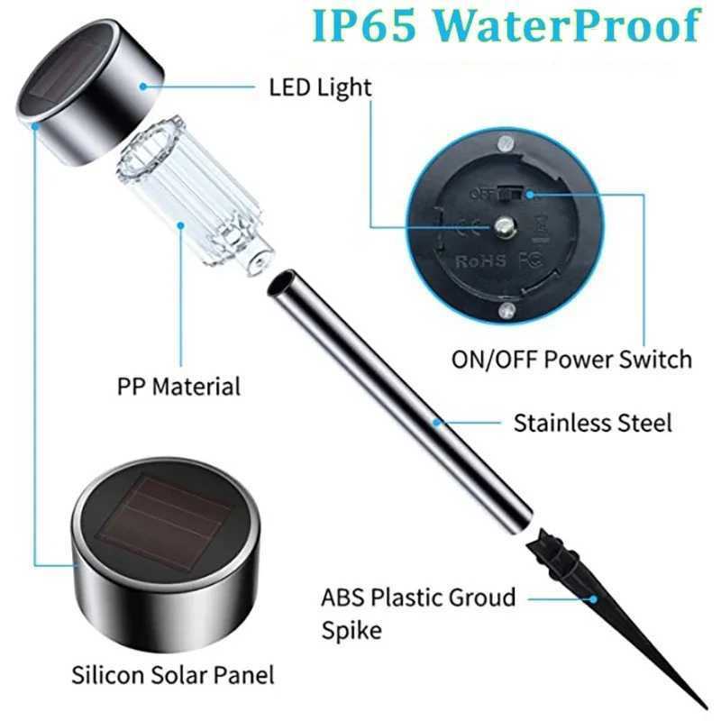 Solar Outdoor Lights Garden Lamp Solar Powered Waterproof Landscape Path Outdoor for Yard Backyard Lawn Patio Decorative C250922