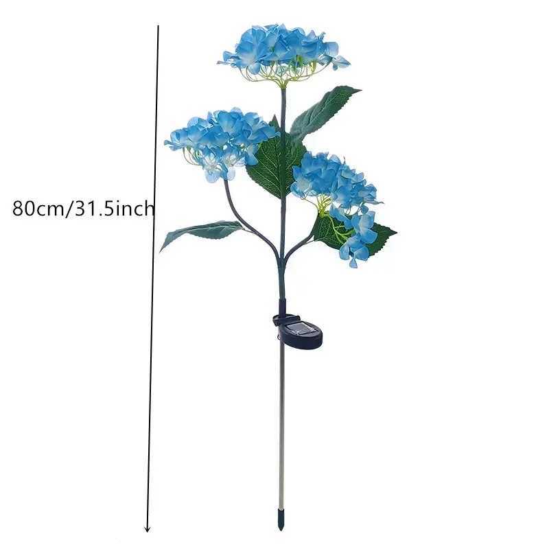 LED Simulation Flower Solar Light Hydrangea Lamp Garden Outdoor Embroidered Ball Flower Lights Yard Flower Bed Beach Decoration C250922