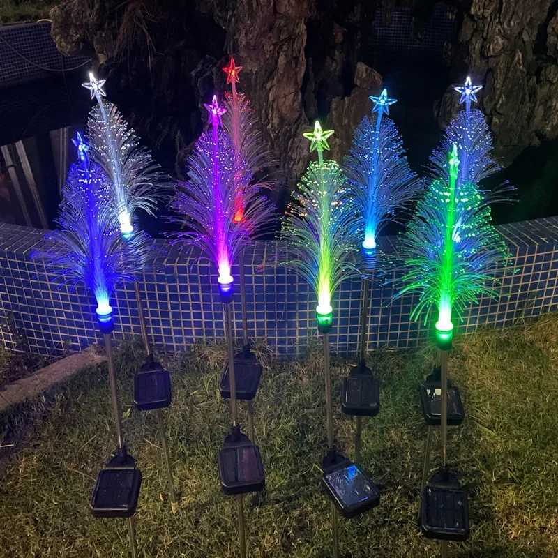 2025 Christmas Solar Jellyfish Garden Lights Outdoor 7 Color Waterproof LED Lawn Lamp for Christmas Party Decoration C250922