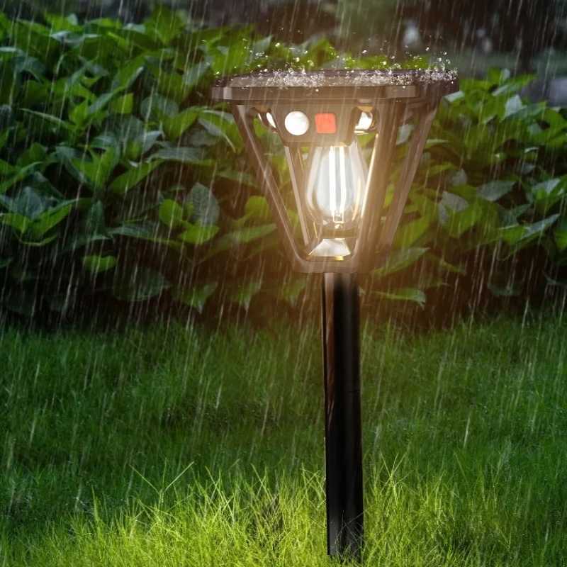 New 3mode solar LED lawn stake light multifunctional landscape lighting waterproof wall light outdoor courtyard light C250922