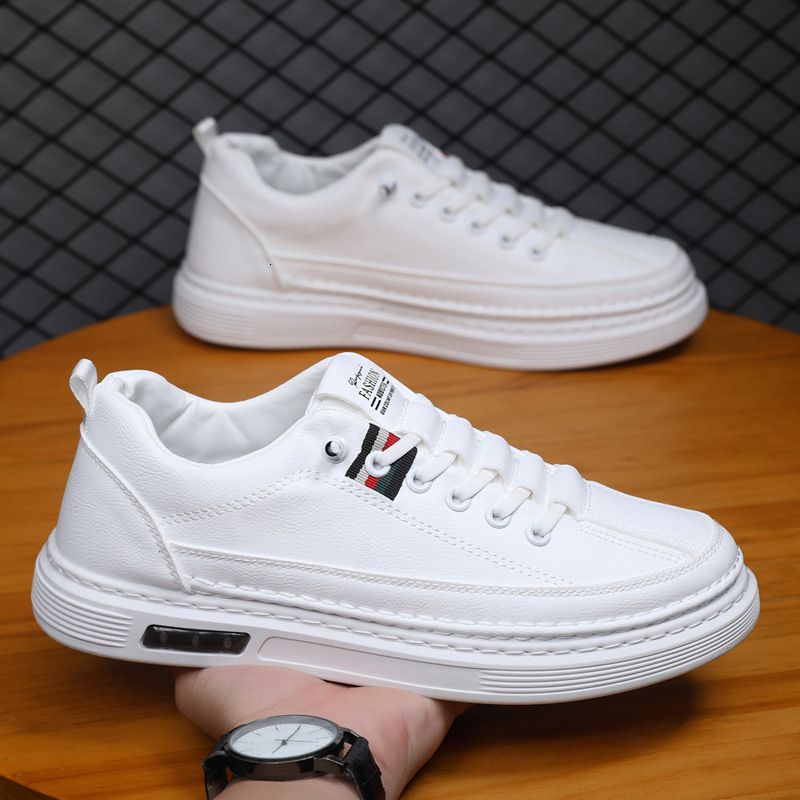 2025 New Trendy Versatile Casual Soft Sole Business Sneakers Men's Leather Shoes ddmymarket