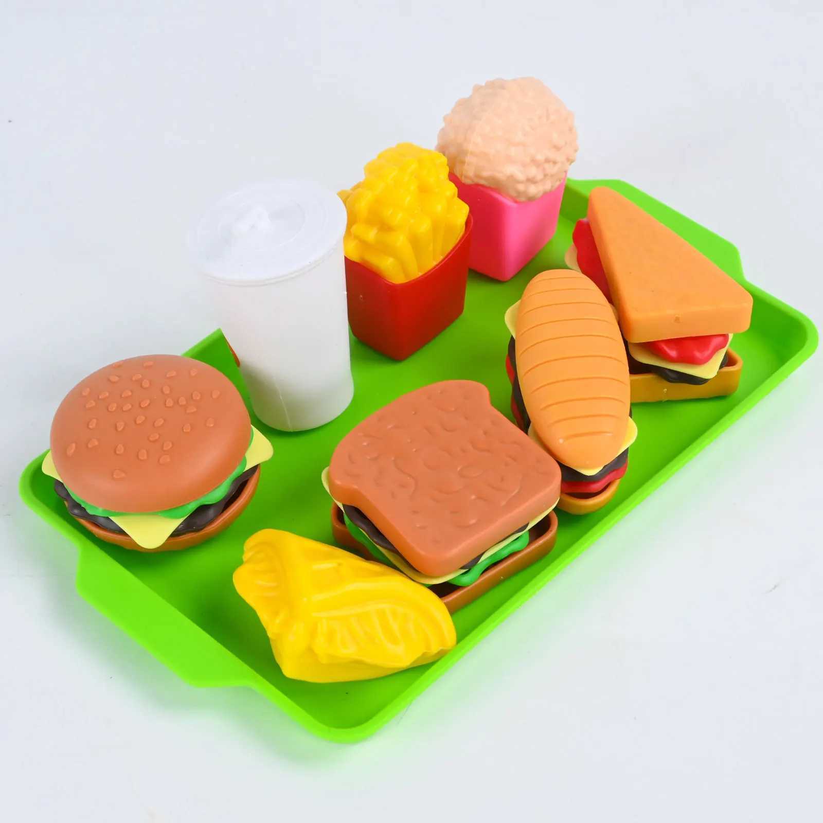 Hamburger 9Piece Set Meal French Fries Sand Western Cuisine Simulation Home Cooked Food Boys And Girls ChildrenS Toys C250922