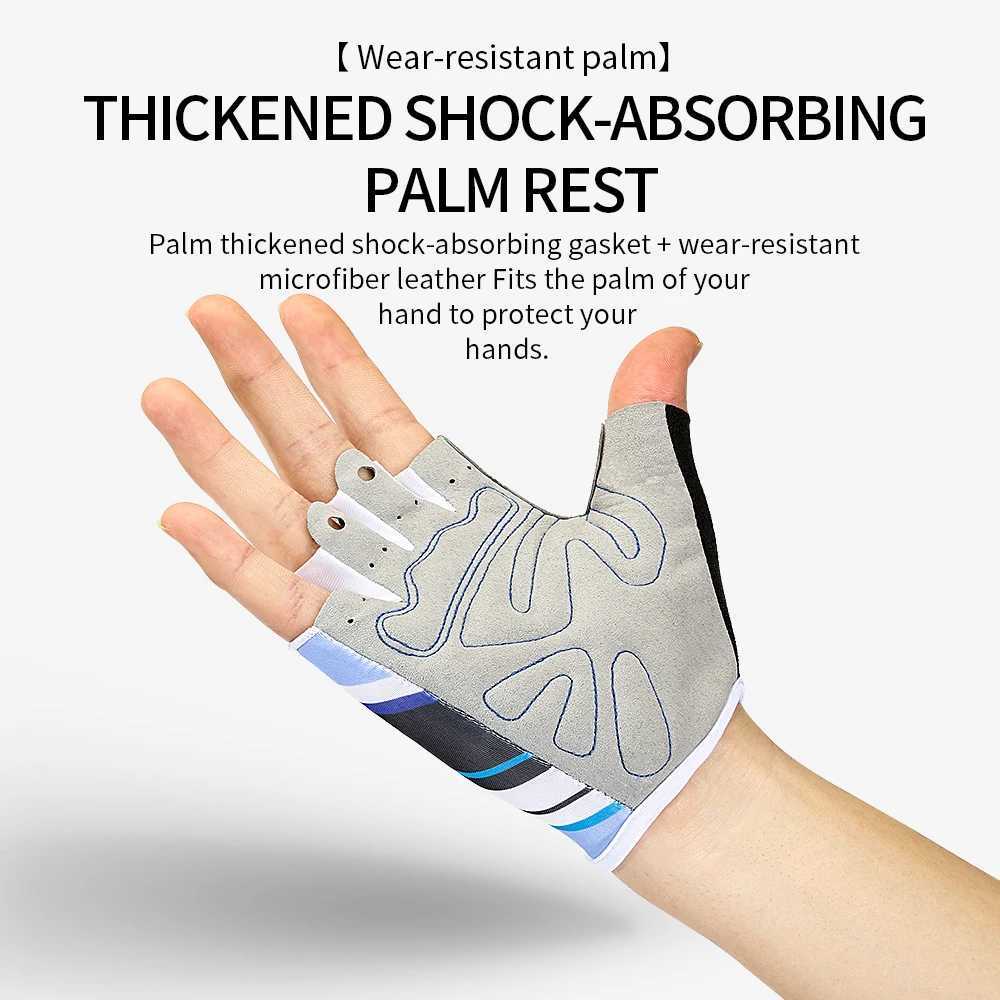 Cycling Gloves Sports Fitness Men And Women Breathable NonSlip ShortFinger Outdoor Bicycle HalfFinger Gloves J250922