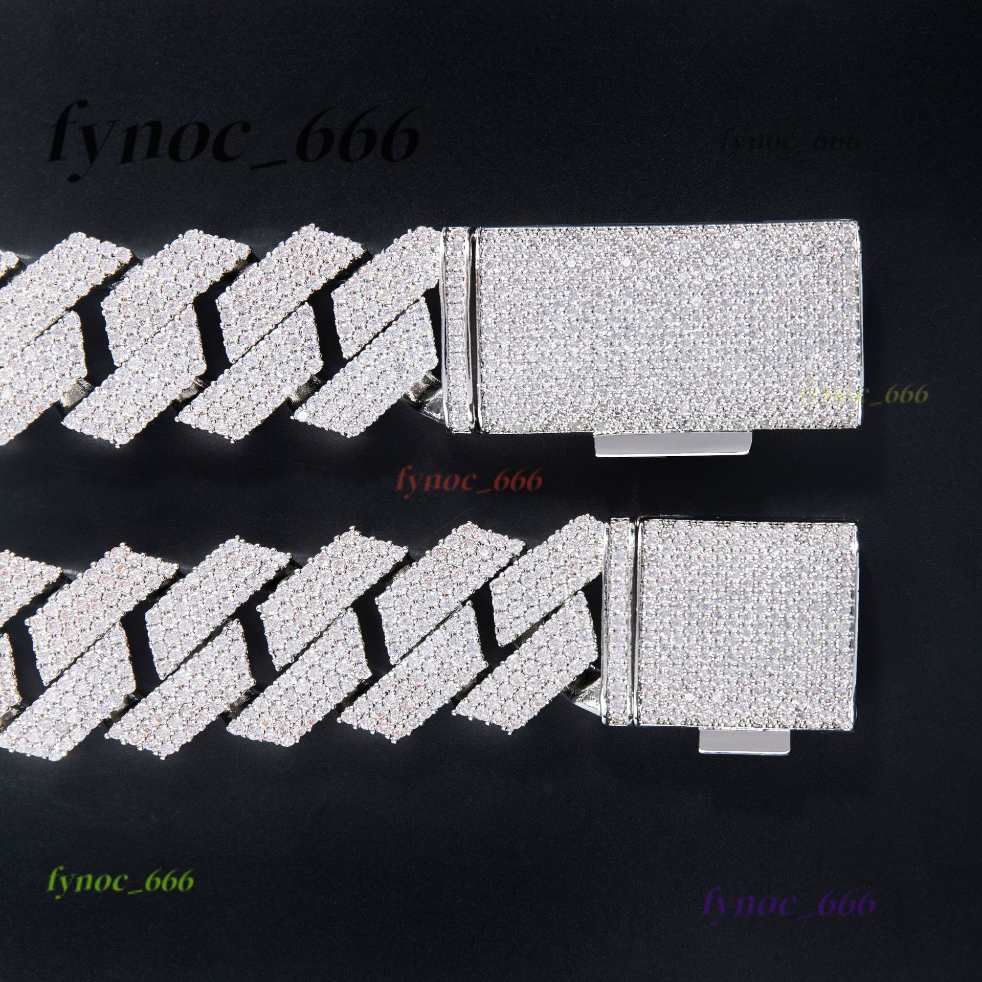 Iced Out 4rows 16mm VVS Moissanite Miami Cuban Link Chain Pass Diamond Tester GRA Hip Hop 925 Sterling Silver Bracelet