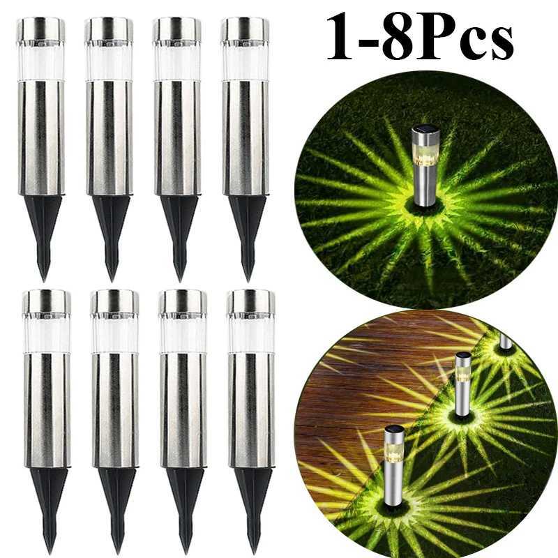 Solar Pathway Lights Waterproof Landscape Path Lights Stainless Steel Solar Powered Garden Lighting for Yard Patio Walkway C250922