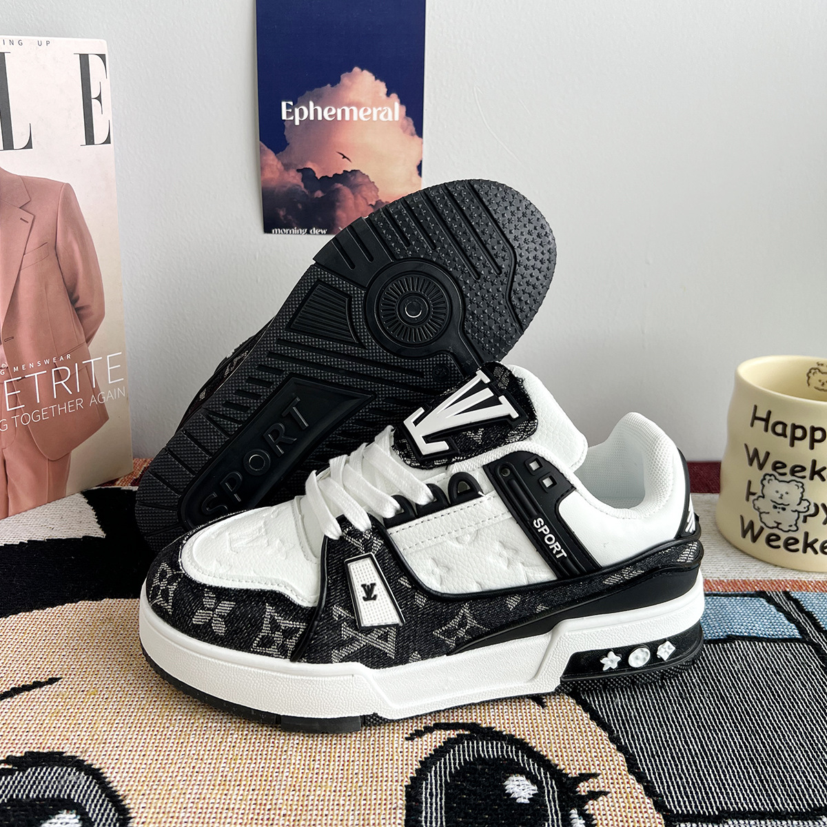 free shipping designer shoes Versatile trendy shoes new height increasing outdoor couple casual shoes for men and women black pink grey blue