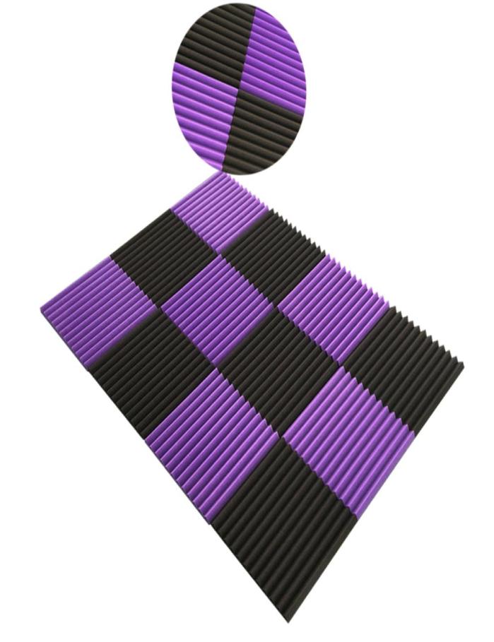 12pcs Acoustic Panels Studio Wedges Fireproof Soundproof Padding Wall Panels 1" X 12" X 12"7998359