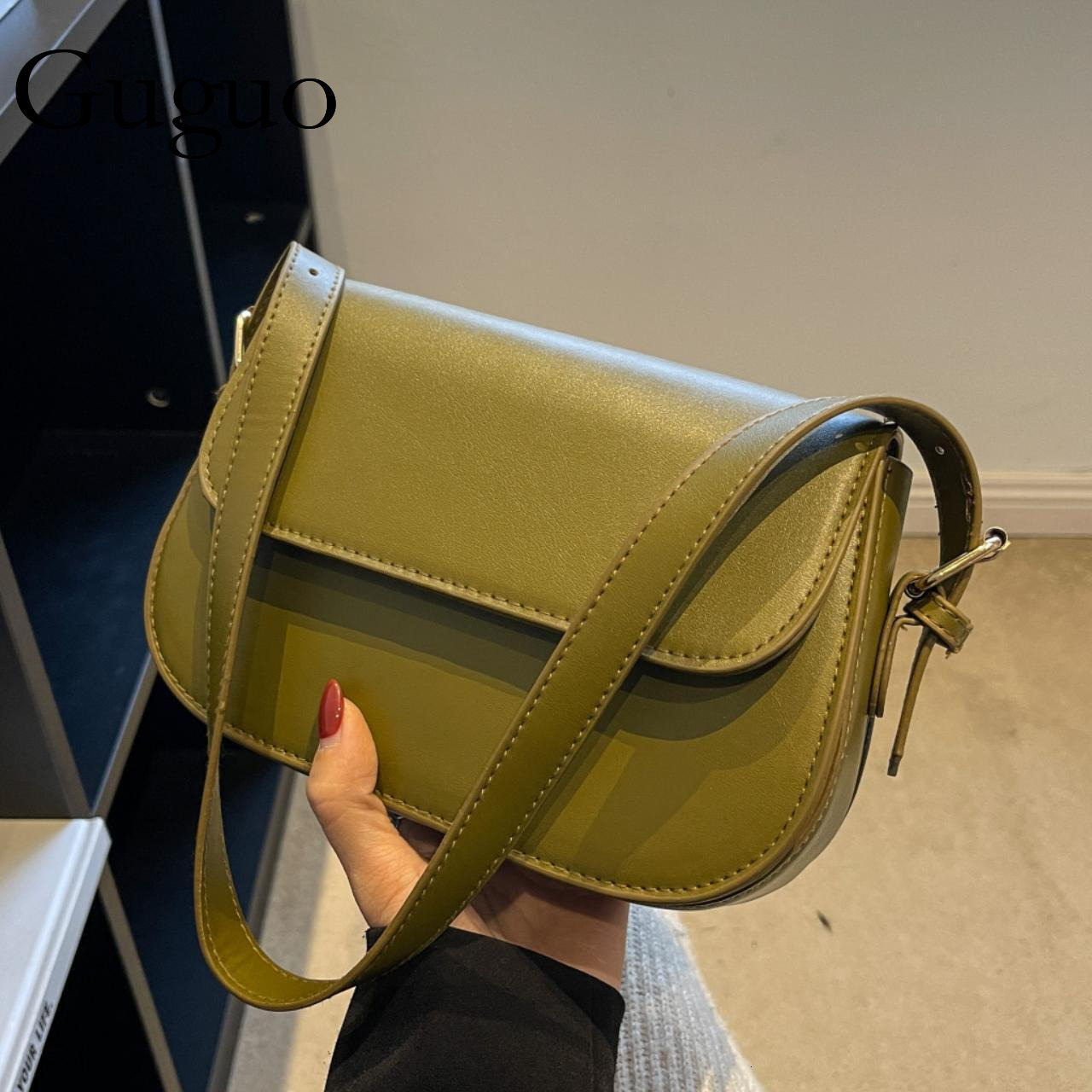 Guguo Designer Bag Luxury Bag Trendy Hot-selling Small Bag For Women 2025 Autumn Winter New Fashion Versatile Shoulder Underarm Bag Simple Niche Cross