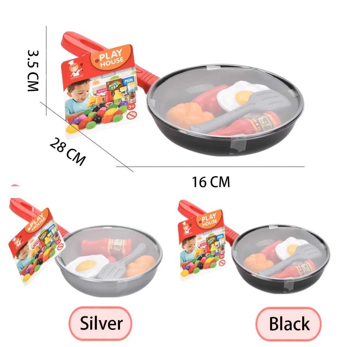 8PCS Children Kitchen Food Toys Simulation Cookware Game Set Pretend Play Pot Steak Vegetable Bread Hot Dog Omelette Kids Gift C250922