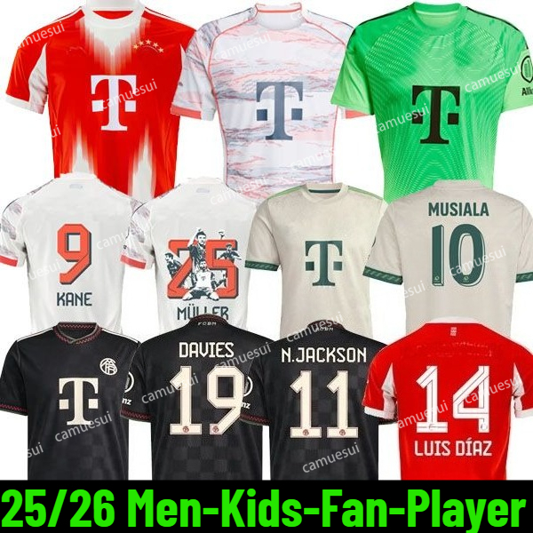 Bayernmunich 25 26 Trikot Bayerns MUNICH Soccer Jerseys Muller Special KANE Luis Diaz MUSIALA KIMMICH Sane De Ligt J. Davies Coman Gnabry Football Shirts Men Kids Kit