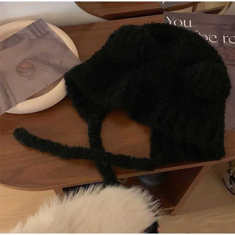 1pc Bear Wool C Cute Fall And Winter Big Circumference Ear Protection C Tie Warm Knitted C Y250920