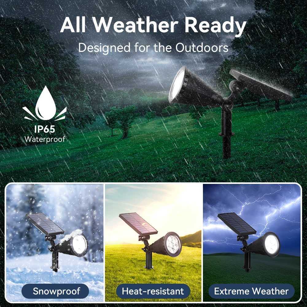 Outdoor Solar Lights Home Garden Patio Walkway Lawn Waterproof Led Solar Lamp Spotlight Decorations Energy Yard Lantern Lighting C250922