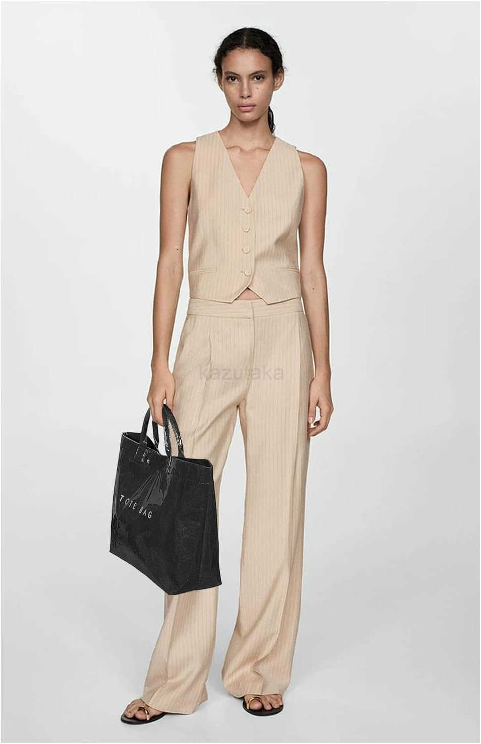 Large Tote Bags for Women PVC Clear Totes Bag Plastic Carry All Bag Kraft Paper Shoulder Handbag Hobo for Work Travel Z250922