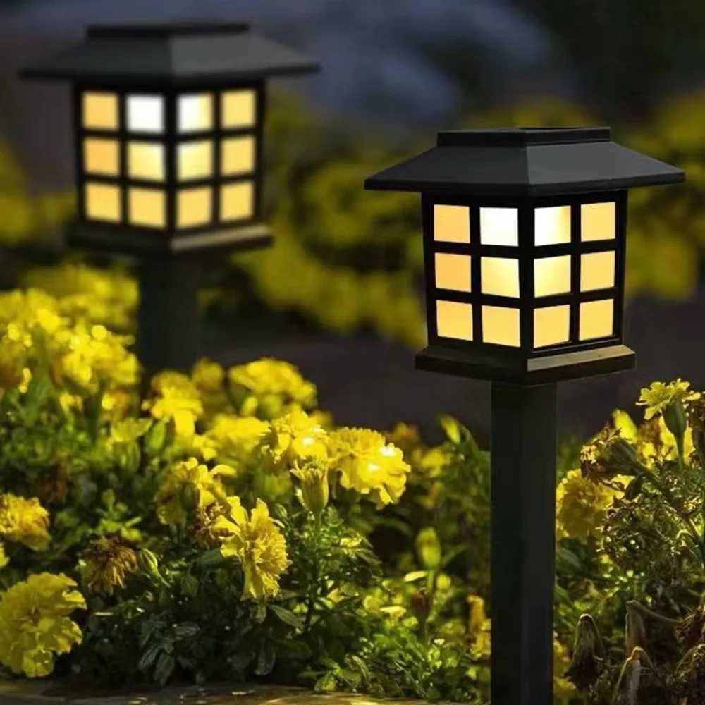 2Pcs Solar LED Pathway Lights Outdoor Walkway Garden Decor Street Lamp for Landscape Yard Patio Driveway Wedding Decor C250922