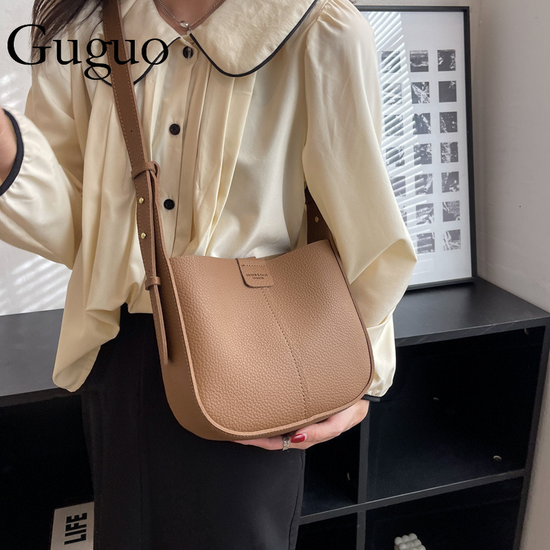 Guguo Designer Bag Luxury Bag Versatile Small Bag For Women 2025 Spring Summer New Fashion Single Shoulder Crossbody Bag Retro Commuter Mother And Chi