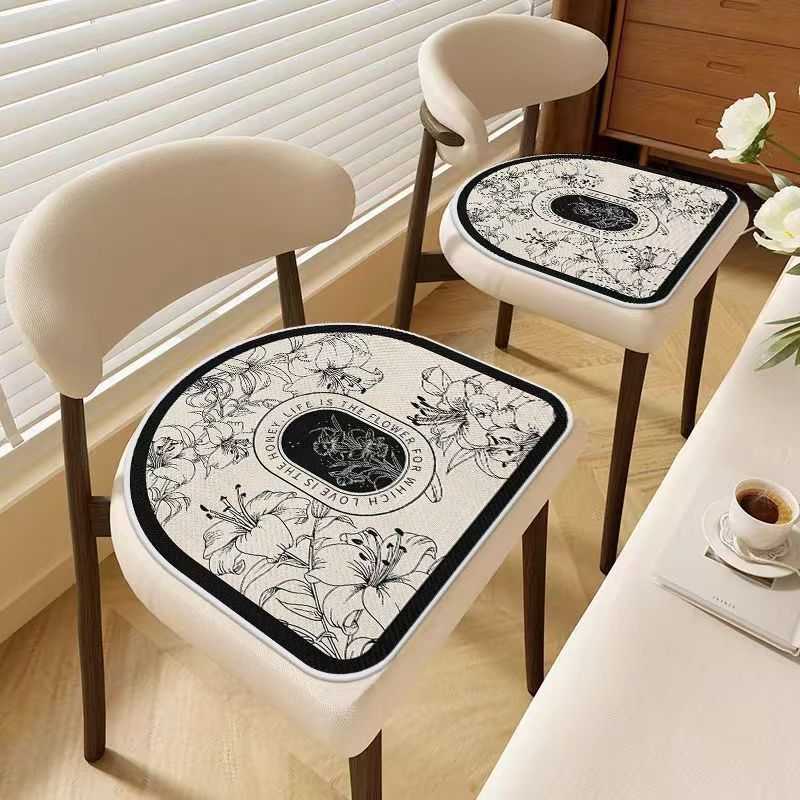 French Style Ice Silk Seat Cushion Summer Cool Breathable Chair Cushion Home Dining Chair Office Cushion Student Ice Feel Butt Cushion C250922