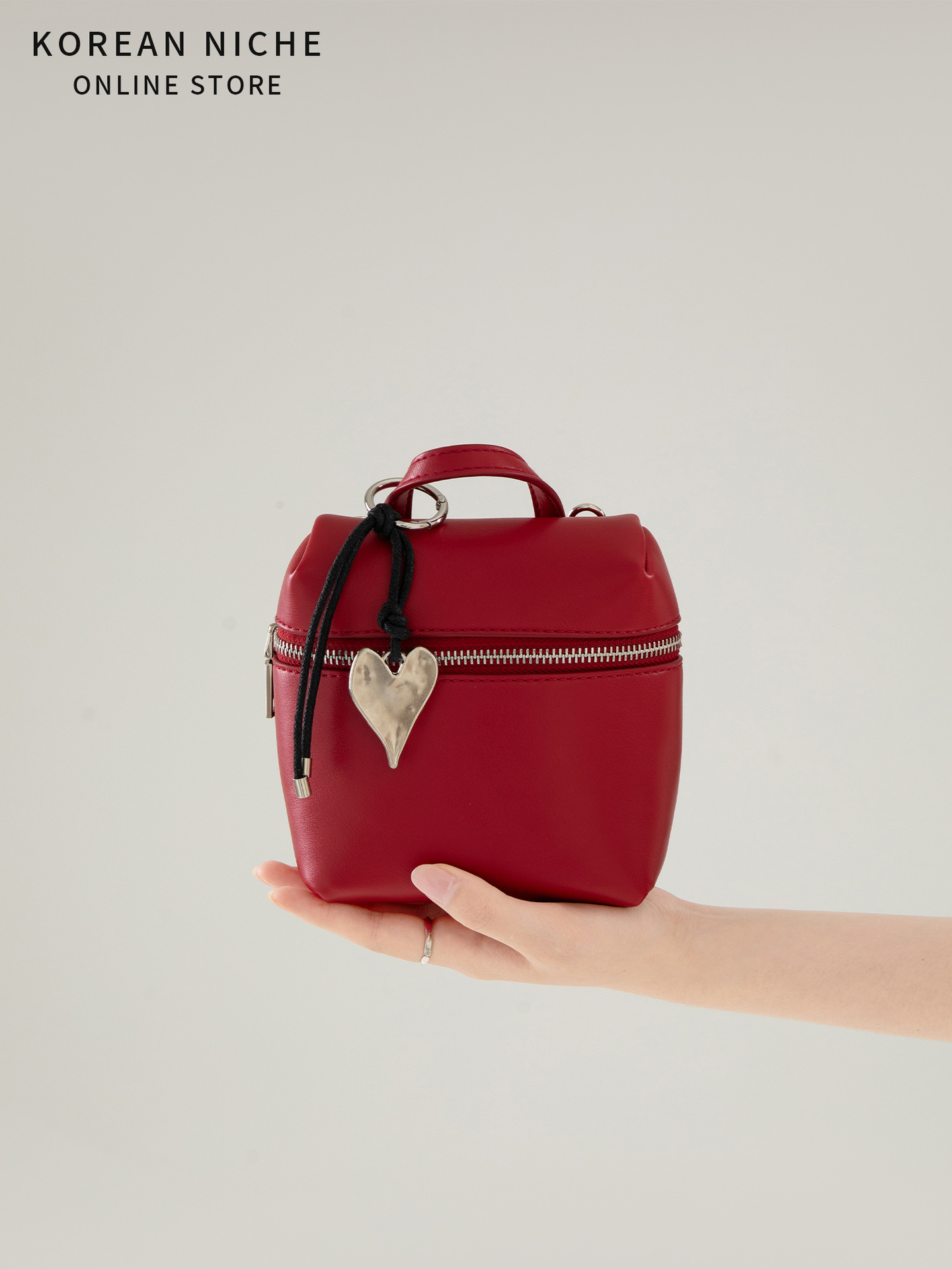 Korean Niche Design Fashion Mini Love Pendant Small Bucket New Style Simple And Versatile Single-Shoulder Crossbody Bag For Women