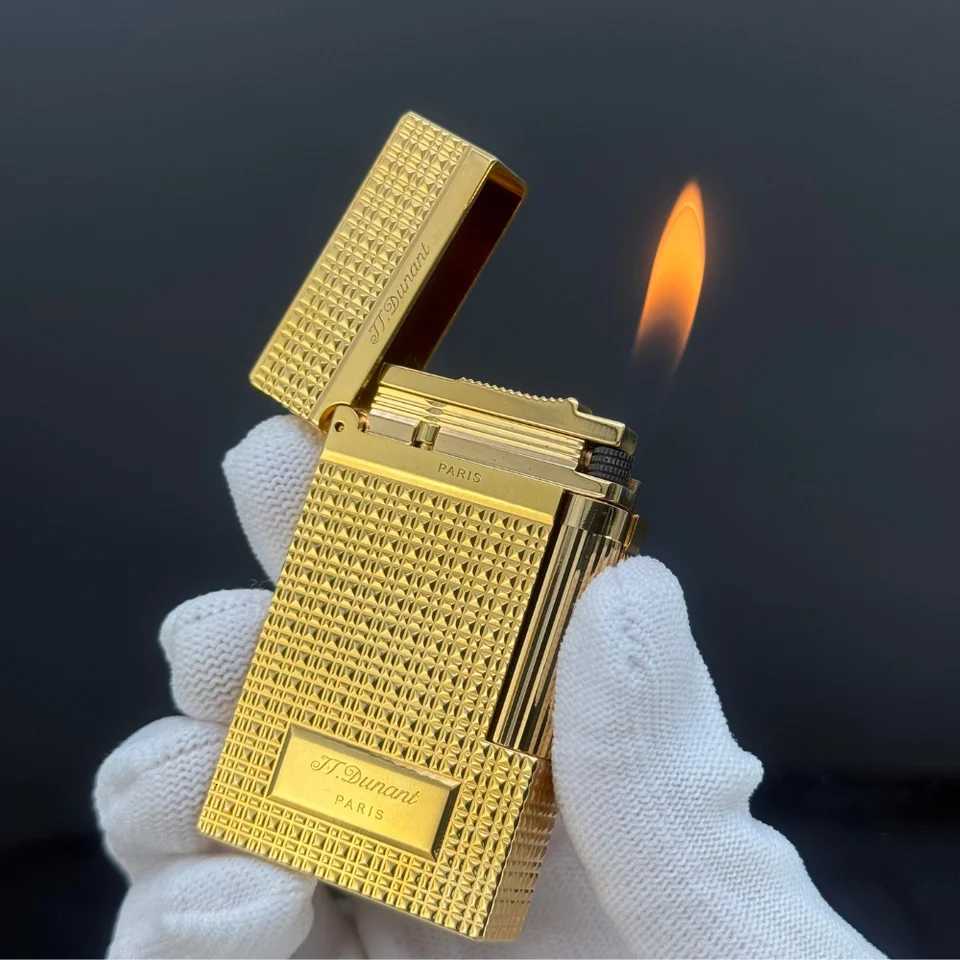 Cool Linge2 Lighter Unique Gas Lighter Brass Refill Butane Cigarette Accessories Smoking Cigar Tobacco Men Gift Collections stD F250922