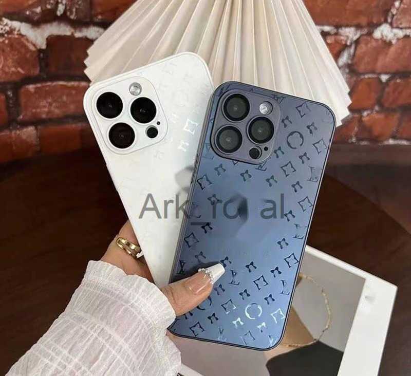 Trendy frosted glass phone case suitable for 15 Promax original ribbon lens 14/16 J250620