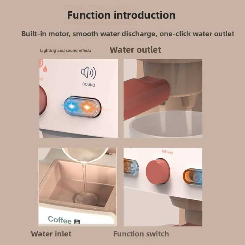 Childrens Play House Simulation Coffee Machine Toy Simulation Kitchen 2024 Role Play Girl Year Old C250922