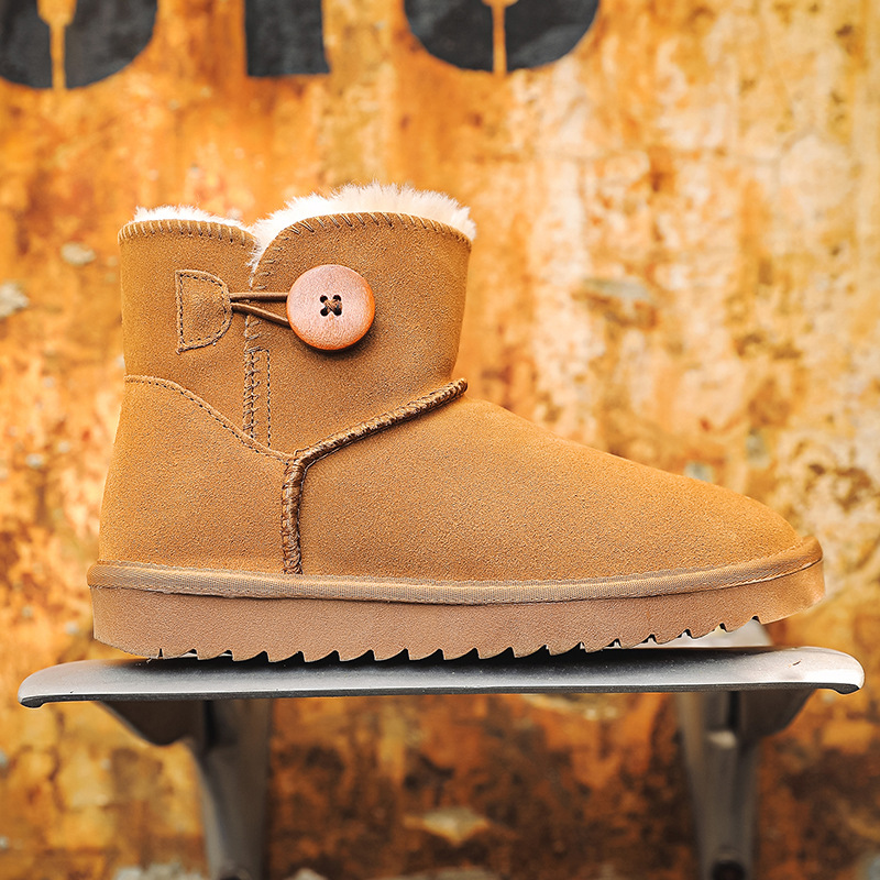 Winter Warm Fleece Lined Cute Women Short Boots 2025S New Anti Slip Soft Sole Comfortable Puffy Cotton Shoes Size 35-40 Grey Black Sandy Color fashion