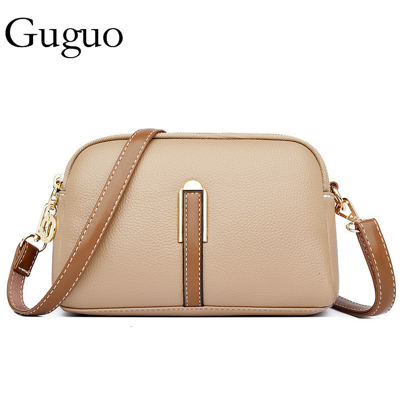 Guguo Designer Luxury Bag Bag Women's Bag 2025 New Spring Summer Shell Bag Korean Style Simple Shoulder Bag Coin Purse Textured Fashionable Cross