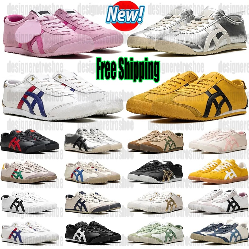 Free shipping designer shoes mens sneakers tigers mexico 66 Triple White Black Pink Tiger Blue women sports trainers size 36-45