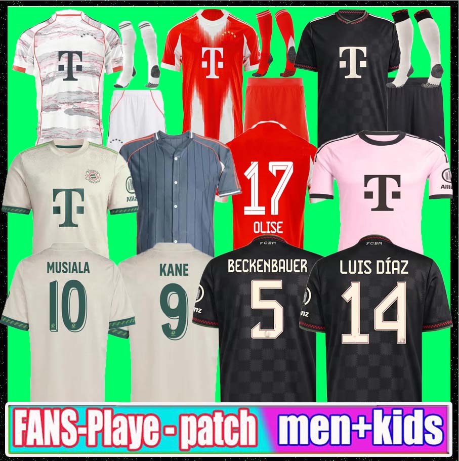 25 26 soccer jersey MUSIALA 2025 football shirt GNABRY camisa de futebol KIMMICH Kit Neuer KANE BayernS OLISE Munich 125-Year Anniversary Beckenbauer LUIS DIAZ